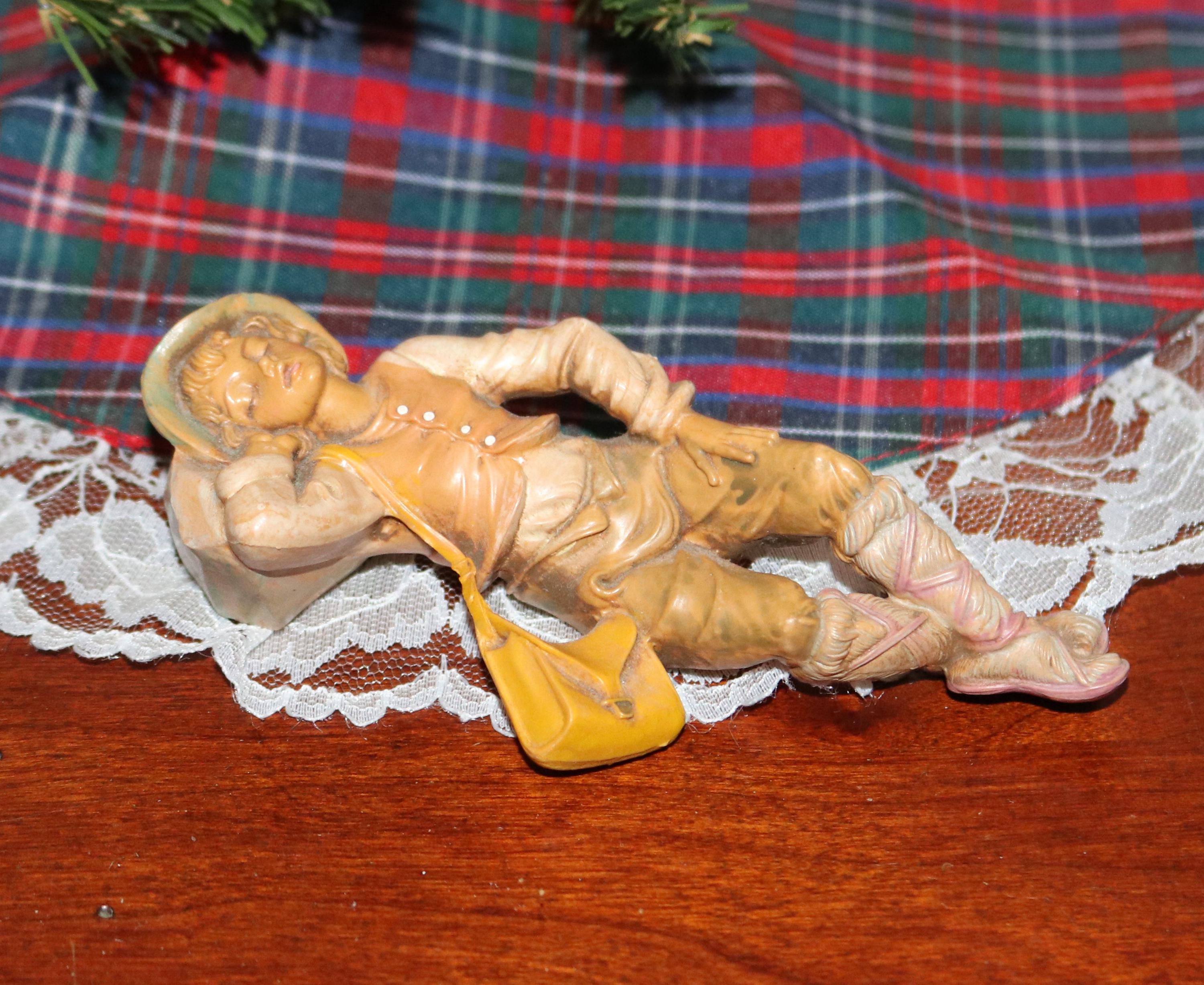 Fontanini フォンテーニ　ハンドメイドフィギュア　ハープを奏でる天使 Vintage FONTANINI Like Resin Musician Angel Figurines Italy