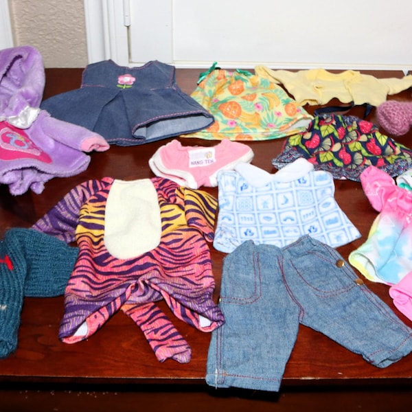 Giant Lot of Baby Doll Clothes - Baby Alive, Vintage, Mixed Brands! 17 Pieces