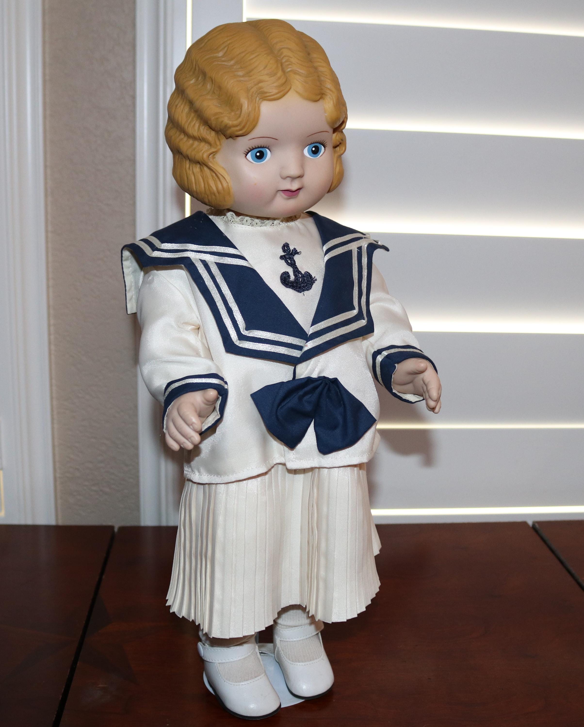 Vintage Daisy Kingdom Doll: Blonde Hair, Blue Sailor Dress, 1991