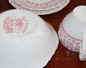 Vintage Johnson Brothers Rose Bouquet Dinnerware: Replacement