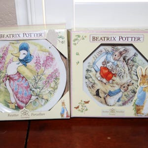 Reutter Porzellan Beatrix Potter Collectible Plates (Jemima Puddle-Duck, Peter Rabbit) In Box
