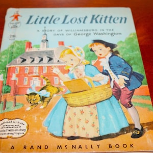 Vintage Rand McNally Children&#39;s&#39; Book  Hardcover: Little Lost Kitten Tip-Top Elf Book 1956 - Will Combine Shipping