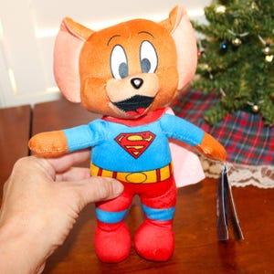 Warner Brothers Cartoon Super Hero Costume Superman Tom & Jerry Plush Toy 8” New