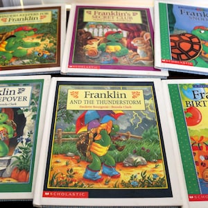 Set of 6 Franklin Children&#39;s Books - Library Binding 2003 by Paulette Bourgeois (Author), Brenda Clark (Illustrator) - Will Combine Shipping