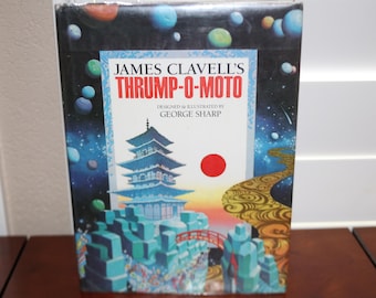 Libro infantil vintage - Thrum-O-Moto de James Clavell (1986), tapa dura con sobrecubierta