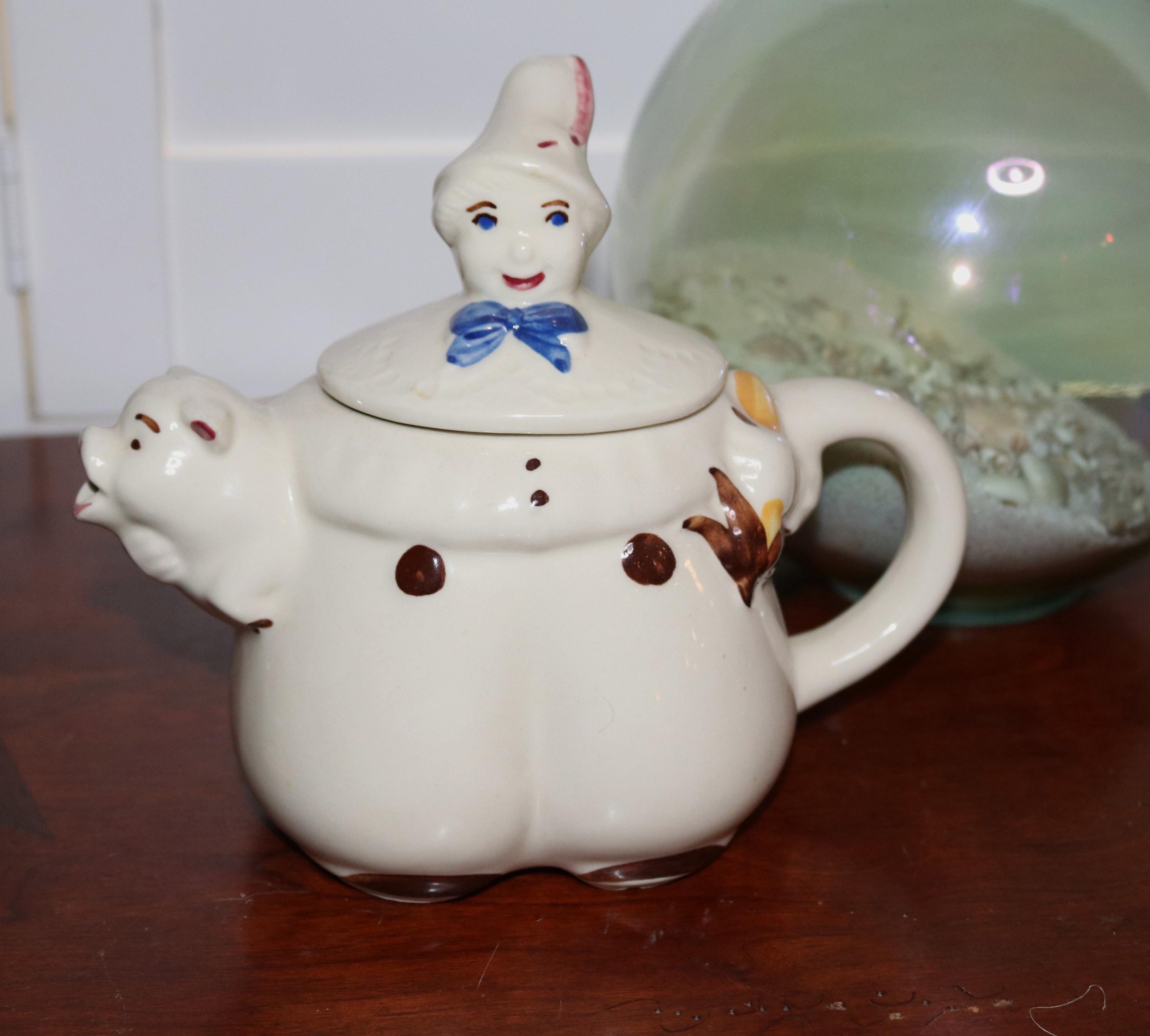 Vintage Tom the Pipers Son Teapot by Shawnee Pottery Circa 1937