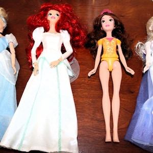 Take Your Pick - Disney Store Princess 12&quot; Barbie Style Dolls - Cinderella, Bride Ariel, Belle or Frozen Anna - Will Combine Shipping