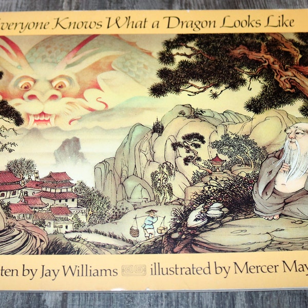 Everyone Knows What A Dragon Looks Like Mercer Mayer Illustrated Book, Soft Cover Vintage Book, Jay Williams Author Vintage 1976