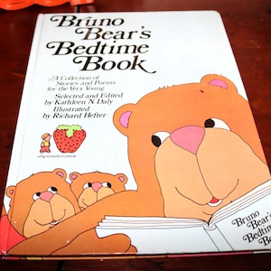 Bruno Bear&#39;s Bedtime Book Hardcover A Big Strawberry Book Stories Poems 1976 - Will Combine Shipping