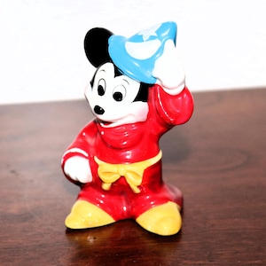Disney - 2000 - Mickey Mouse - Wizard - Sorcerer&#39;s Apprentice - Japan - Porcelain Figurine Disneyana - Will Combine Shipping