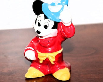 Disney - 2000 - Mickey Mouse - Wizard - Sorcerer's Apprentice - Japan - Porcelain Figurine Disneyana - Will Combine Shipping
