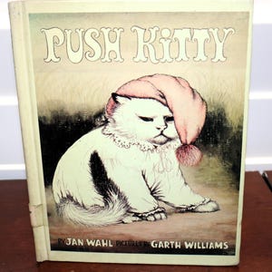 Push Kitty Hardcover Permabound Ex-Library Book 1968 by Jan Wahl (Author) - Will Combine Shipping