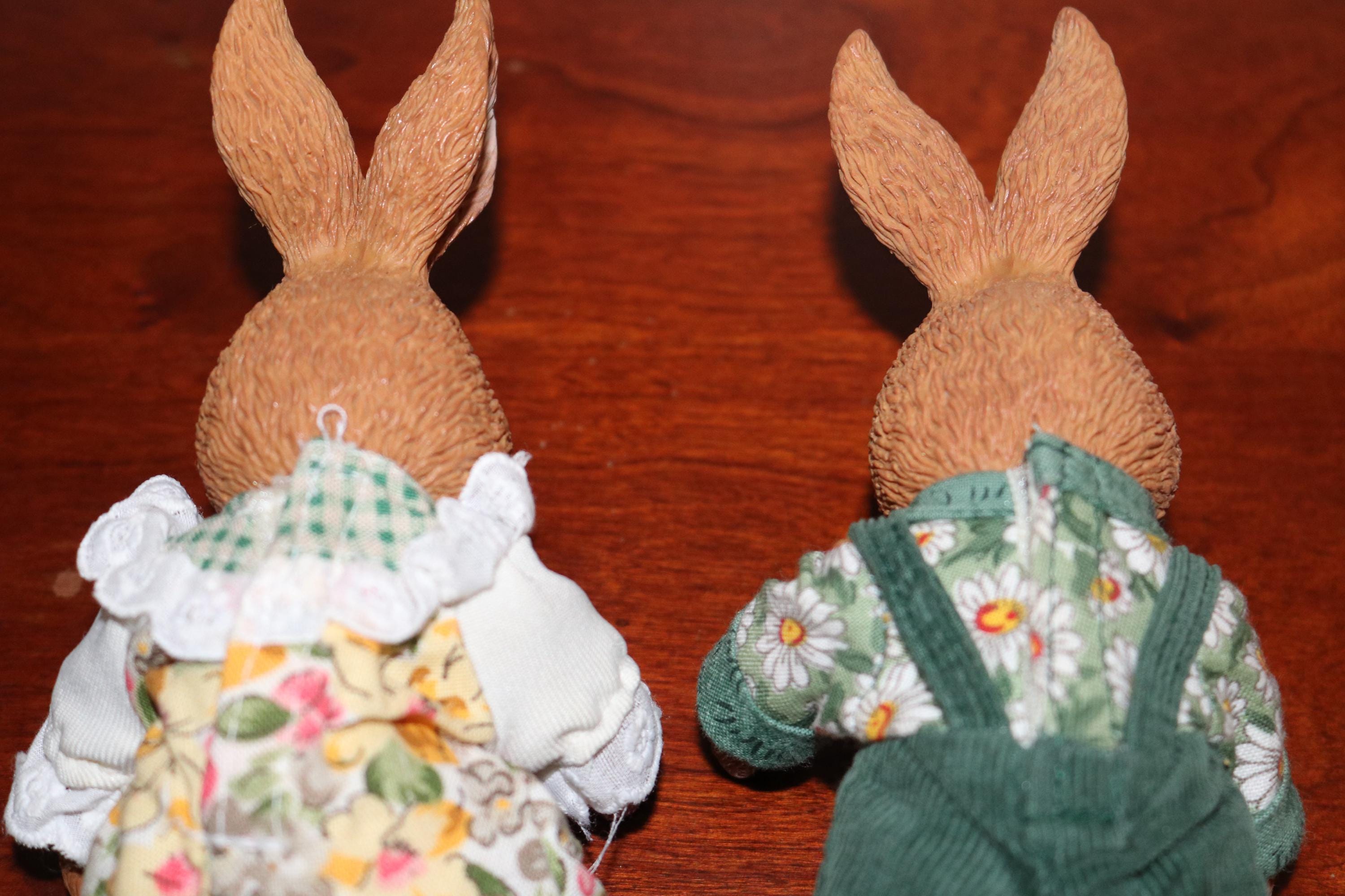 Russ Rabbits Vintage Posable Russ Bunny Rabbit Easter Figurines - Set of Two - Etsy