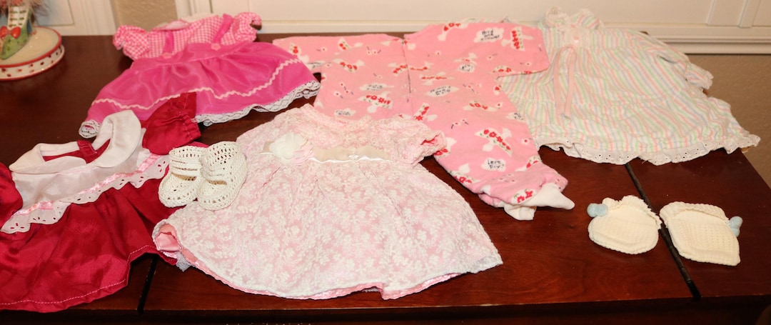 Vintage Baby Doll Clothes Bundle 16 18 Doll 5 Adorable Outfits, Socks ...