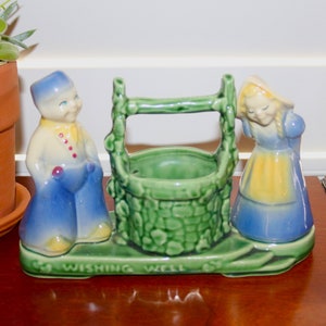 Vintage Shawnee Pottery Planter Wishing Well Dutch Boy and Girl | Vintage Planter Collectible Midcentury Pottery - Will Combine Shipping