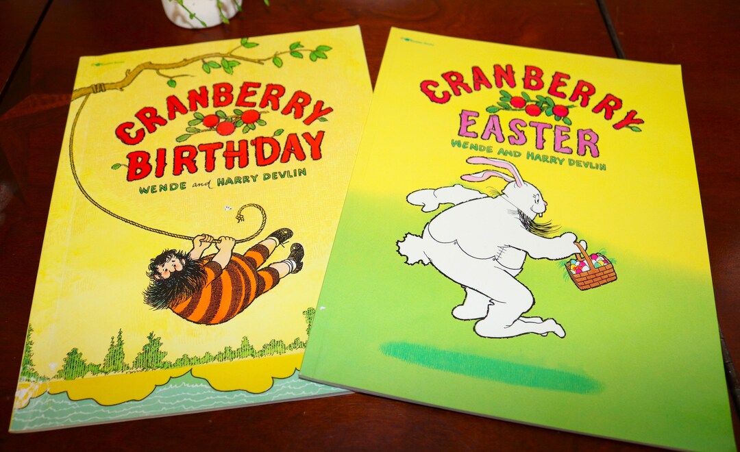 Vintage Cranberry Series by Wende and Harry Devlin Cranberry Birthday