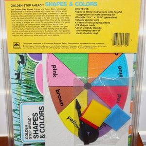 New Vintage 1980s Golden Step Ahead Preschool Learning Games: Choose from Counting To Ten / Shapes and Colors / Signs of Safety NIB image 6