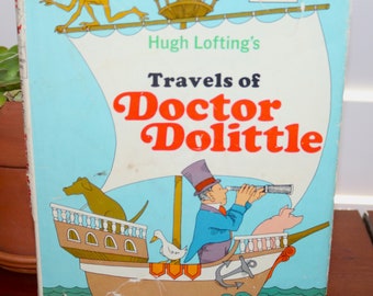 'Hugh Lofting's Travels of Doctor Dolittle KW w / Jacket 1967 Erstausgabe