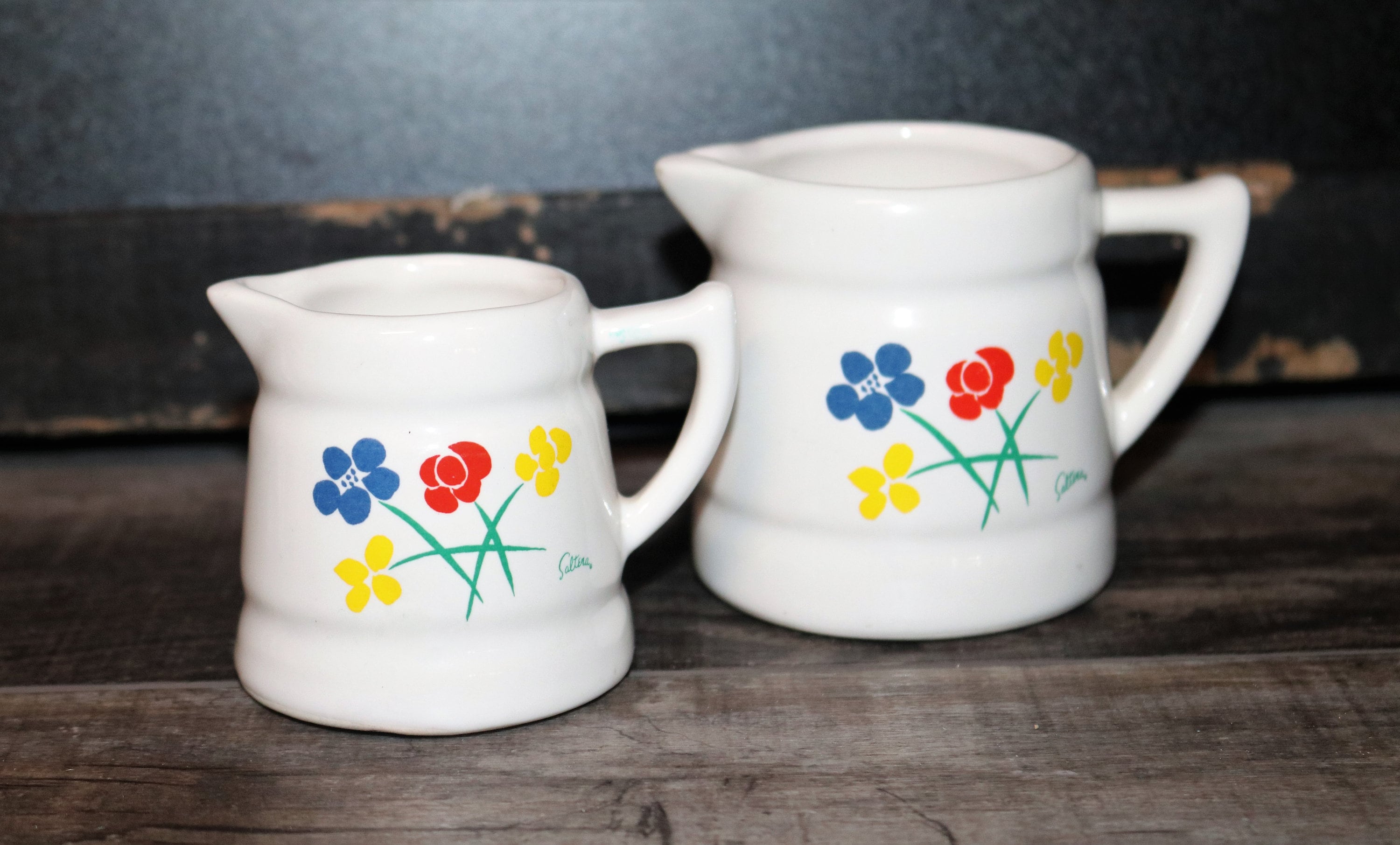 Unamoi Matryoshka Ceramic Measuring Cups, Daisy, Set Of 6, Small, Red Floral