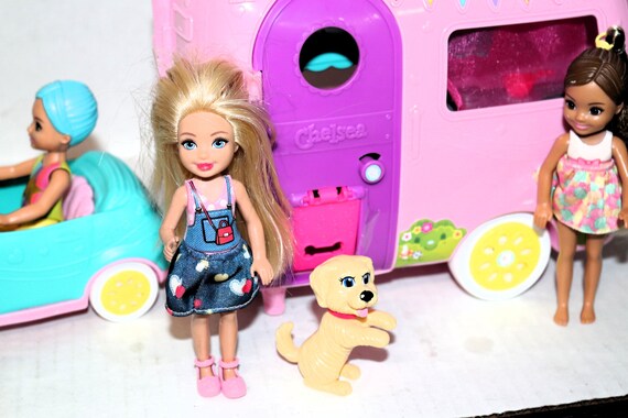 Barbie Club Chelsea Camper Playset Pre owned With Four Dolls Cat Dog Etsy