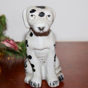 Vintage Dalmatian Figurine 4.25&quot; x 2.5&quot; 1980s Japan Very Detailed Ceramic Dog Statue - Will Combine Shipping