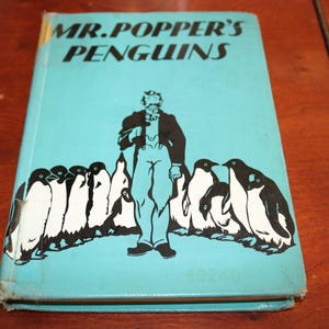 Vintage Ex-Library Mr. Popper&#39;s Penguins 1939 39th Printing Library Binding - Will Combine Shipping