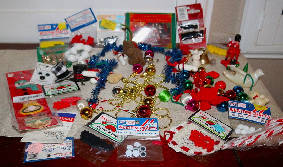 Christmas Craft Items Majority Still Packaged Holiday - Etsy UK