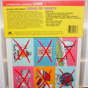 New Vintage 1980s Golden Step Ahead Preschool Learning Games: Choose from Counting To Ten / Shapes and Colors / Signs of Safety NIB image 7