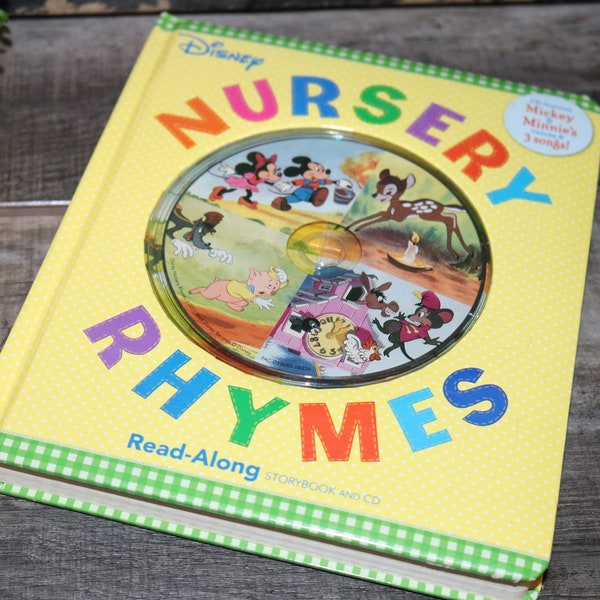 Disney Nursery Rhymes Read-Along Storybook & CD 2011 Like New!