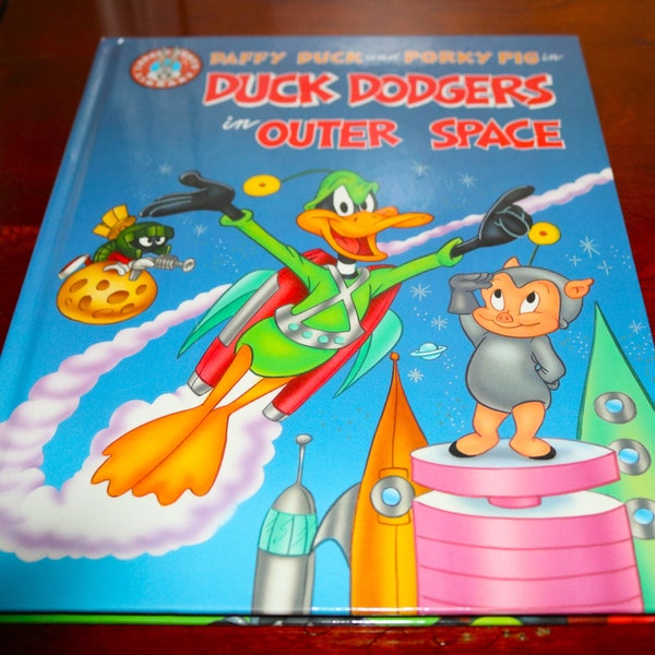 Daffy Duck and Porky Pig in Duck Dodgers in Outer Space (Looney Tunes Big Screen Storybooks) 1990 Vintage Hardcover Children's Book