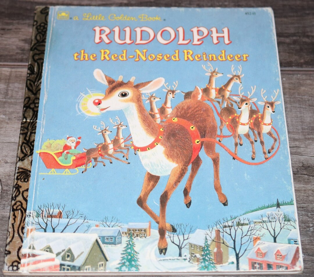Vintage Christmas Little Golden Book Rudolph the Red-nosed Reindeer HC ...