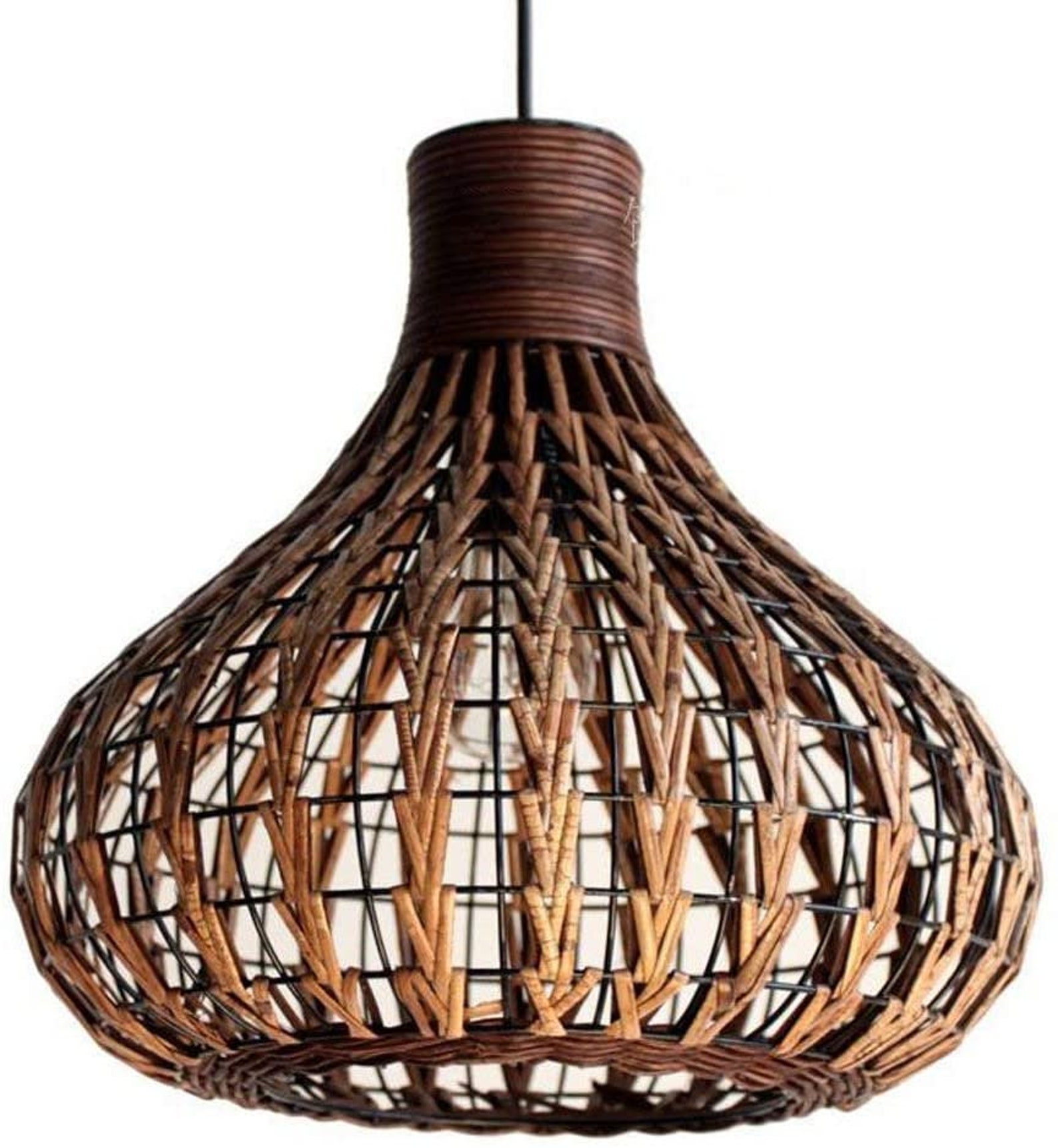 hängeleuchte bambus rattan