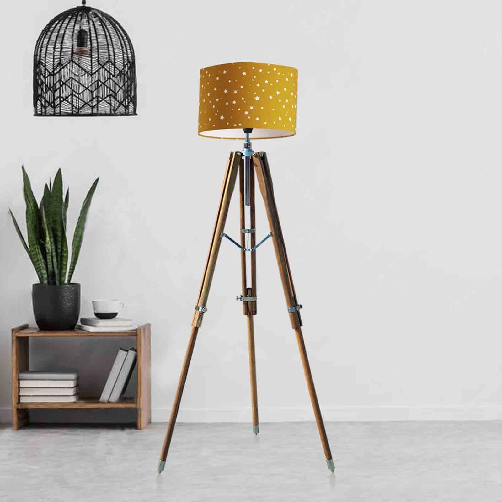 Wooden Tripod LED Floor Lamp Without Shade Home Decor Etsy