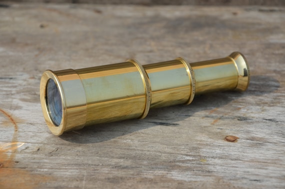 antique brass telescope