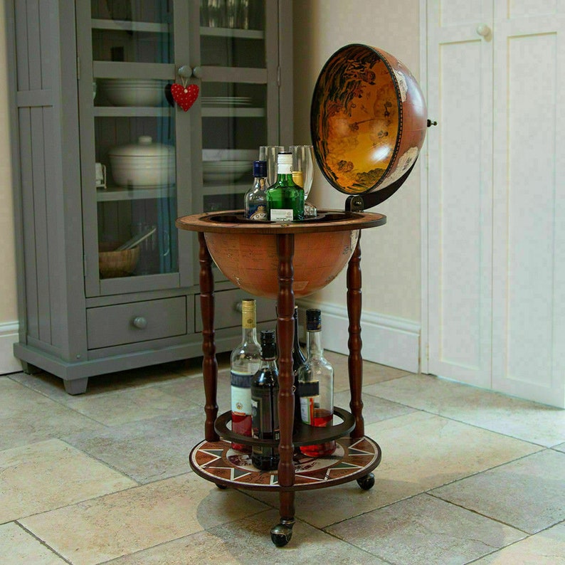 Vintage Globe Shaped Mini Bar Drinks Whisky Wine Etsy