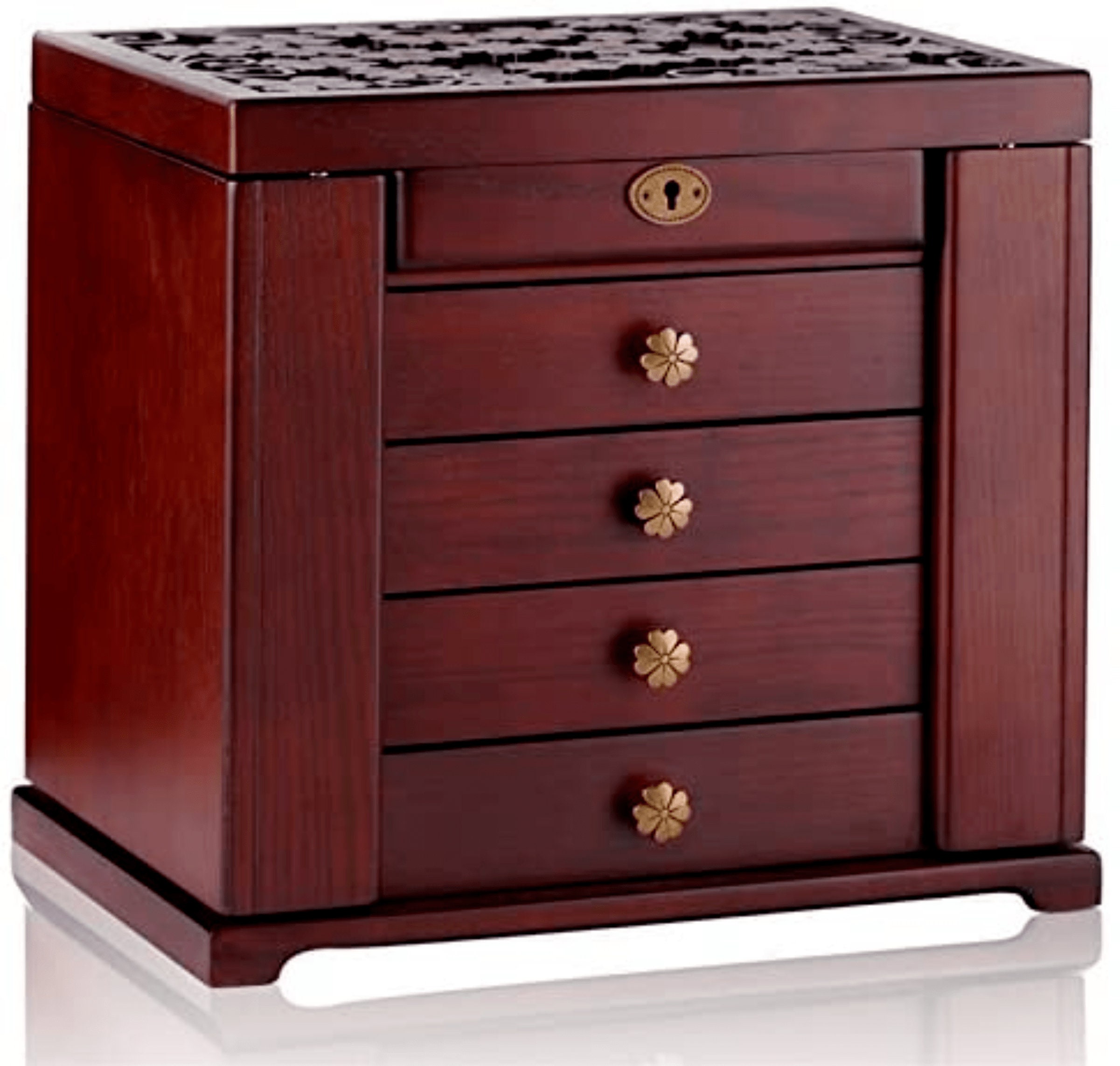 Wooden Jewellery Box Jewellery Case Ring Necklace Gift Etsy