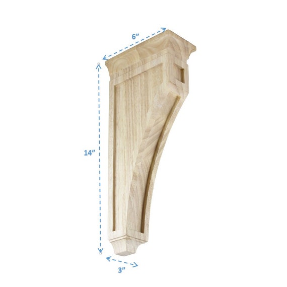 Rubberwood Decorative Wood Corbel Countertop Support 6 Etsy