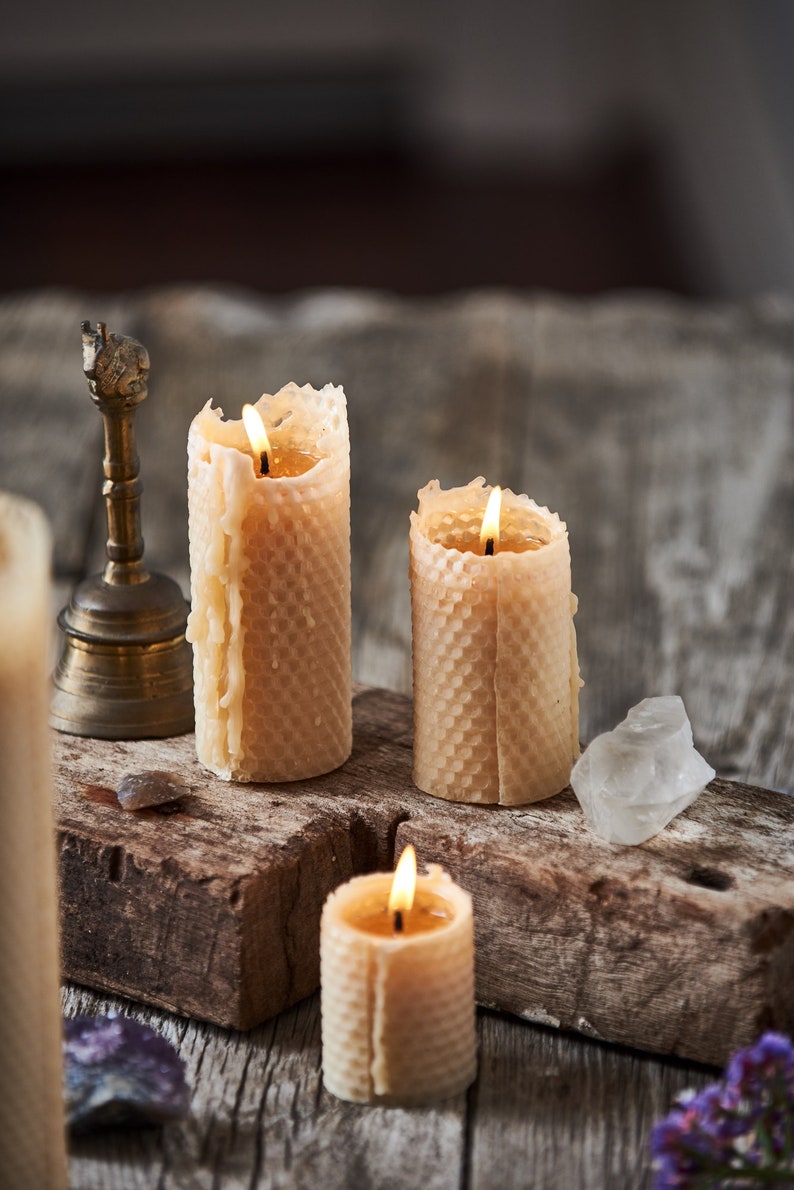 Beeswax Candle Honey Candles Hand Rolled Candle for Wedding Etsy