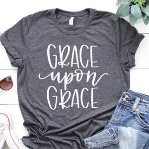 Grace Upon Grace SVG Grace Cut File Christian SVG file Silhouette Cricut SVG Hand Lettered Printable Calligraphy Grace Verse Cutting File