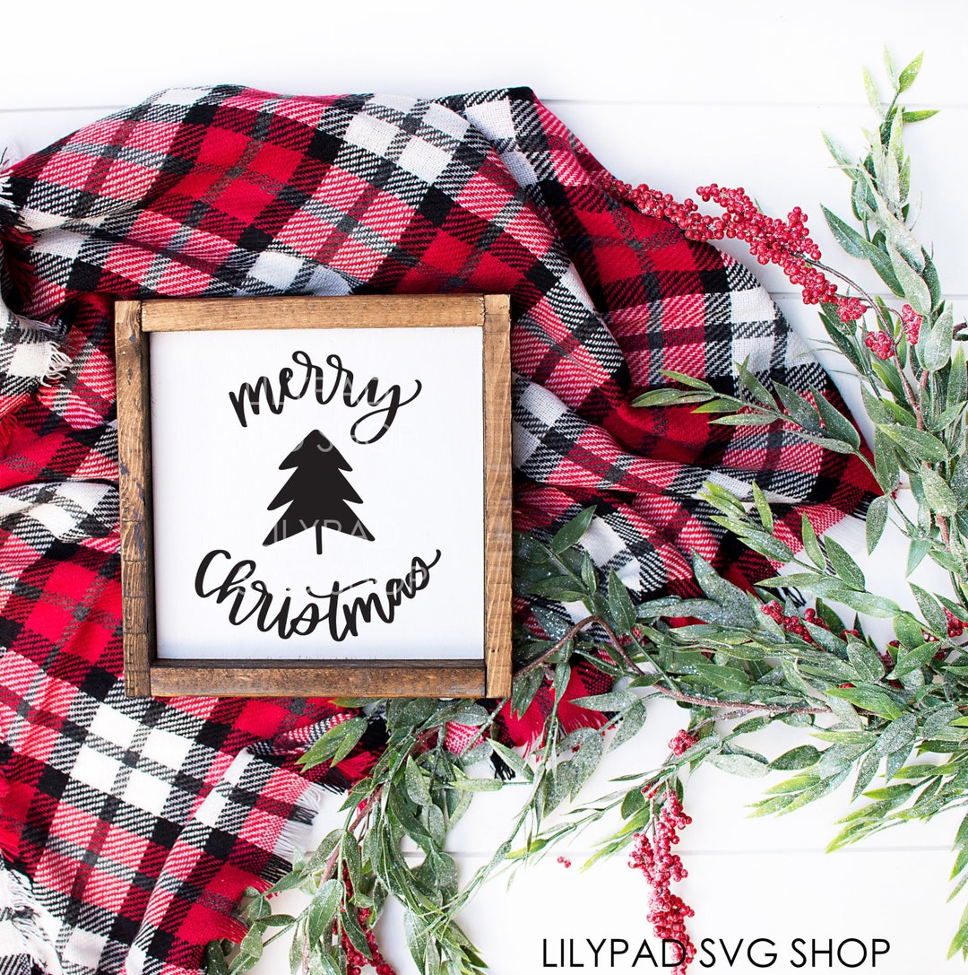 Merry Christmas SVG Cut File Silhouette Svg Cricut Cut File Christmas ...