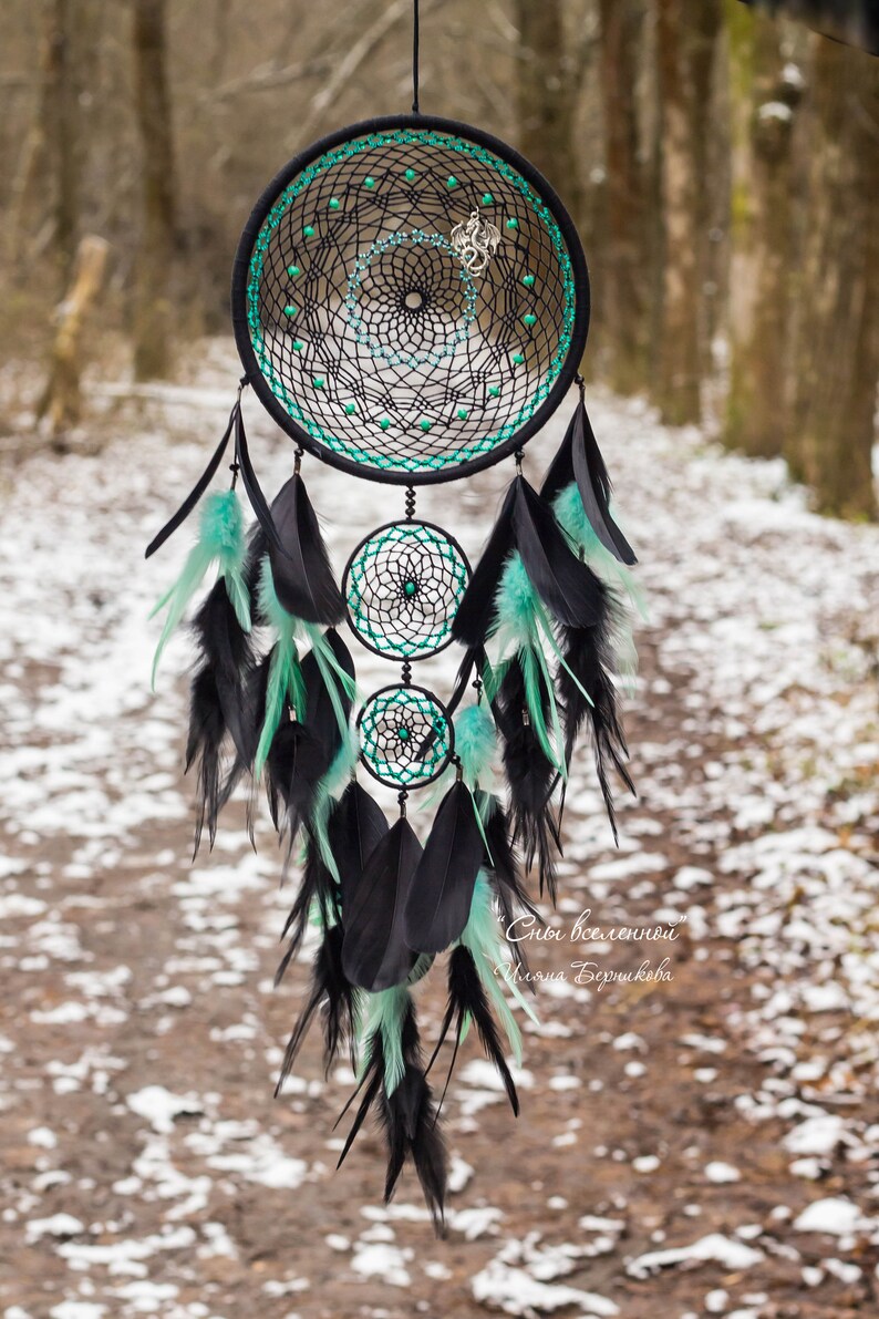 Black dream catcher large dream catcher gothic dream Etsy
