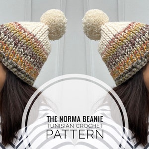 The Norma Beanie Tunisian Crochet Pattern