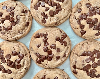 Chocolate Chip Cookies – Gourmet Bakery Cookies – Soft 2oz Cookies (Dozen) – Fresh Baked Cookie Gift Box