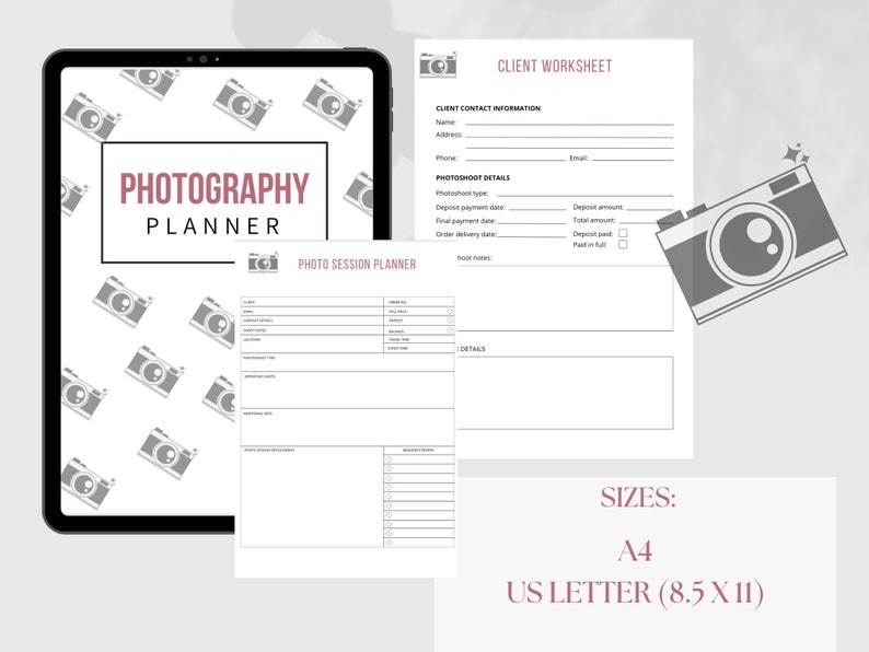 Photography Business Planner, Photographer Business Planner, Printable