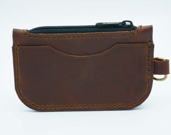 Portacarte In Vera Pelle - Per Carte Di Credito E Business Card, Chiusura A Bottone - Foto 3