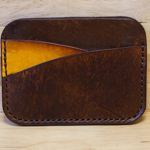Leather Card Holder / Slim Credit Card  / Leather Card Wallet / Minimalist Cardholder / Leather Credit Card Holder Ready to Ship.