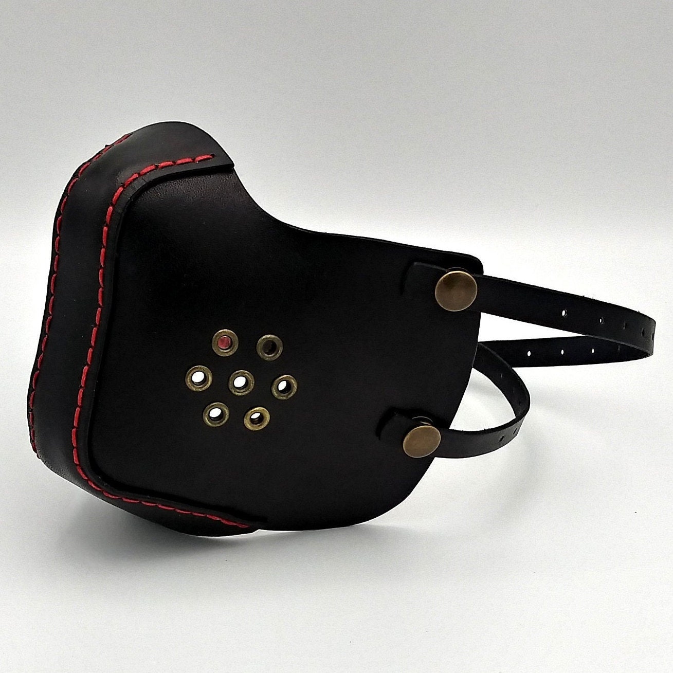 Leather Mask Black Leather Protective Face Mask. Leather Etsy