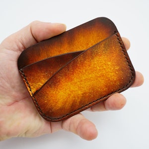 Leather Card Holder / Slim Credit Card  / Leather Card Wallet / Minimalist Cardholder / Leather Credit Card Holder Ready to Ship.