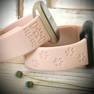 Dog Mom watch Band Dog Engraved watch Band Personalized Watch Band Monogrammed Silicone Band Dog mom watch band
