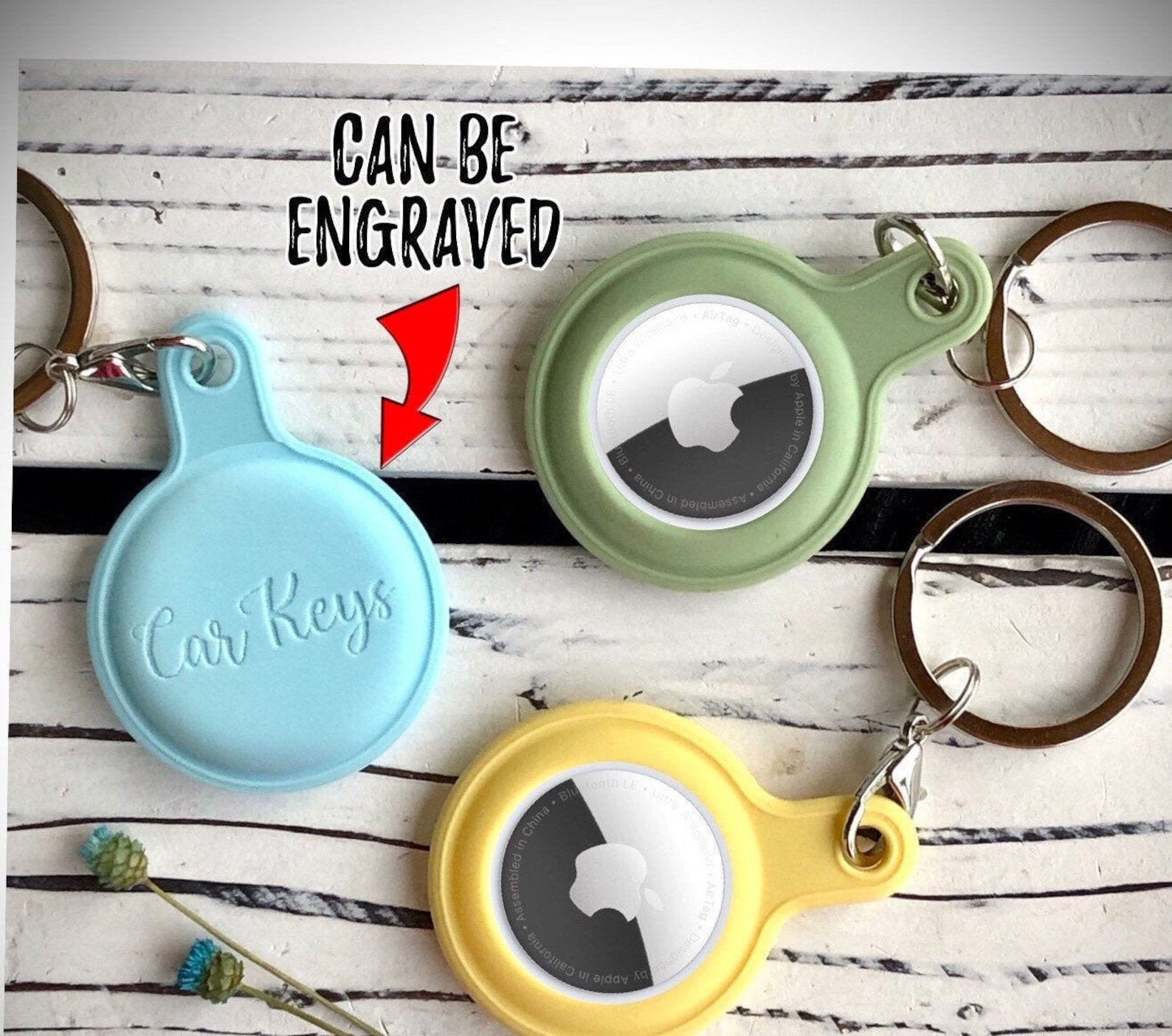 Silicone case for air tag engraved Case for air tags great for Etsy